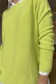 Made in Italy Conrad Body Skim Knit Jumper Chartreuse 